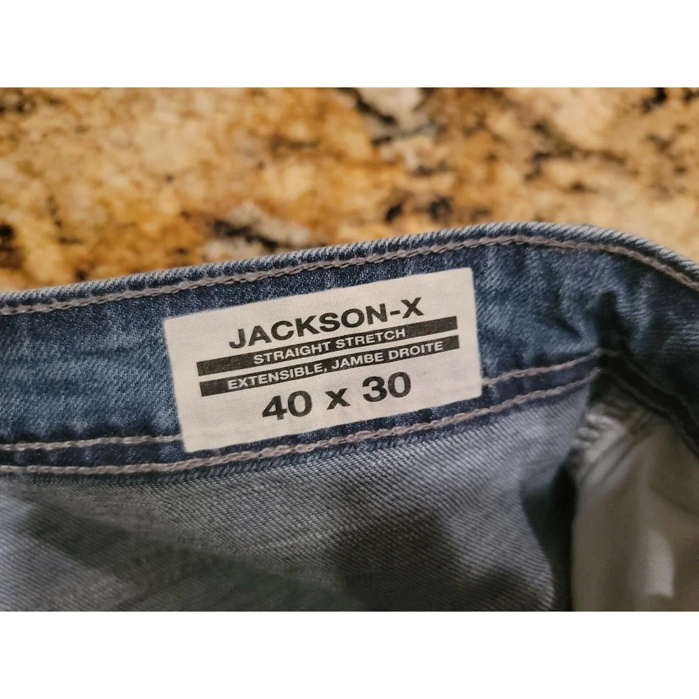 Buffalo David Bitton Jackson-X Mens Straight Stretch Size 40x30 Blue Denim Jeans